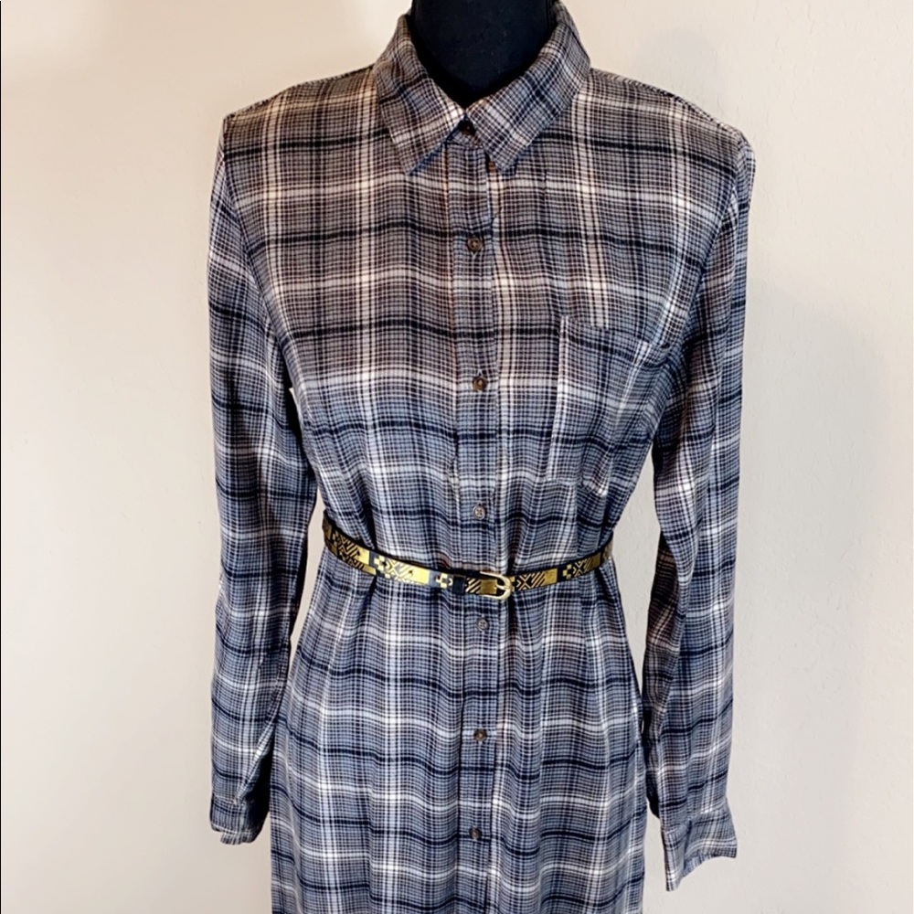 Buttoned Down Shirt Dress (Not Sold With Belt)